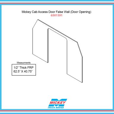 Cab Access Door False Wall Panel (Door Opening)